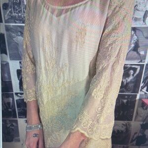 Elegant Cream Embroidered Women's Top